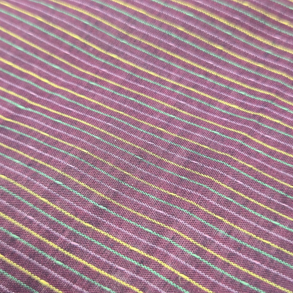 Vintage Woven Striped Pocket Squares Lot of 2 Plum Pink Brown Mens Handkerchiefs - Picture 3 of 7